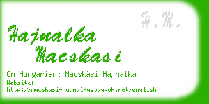 hajnalka macskasi business card